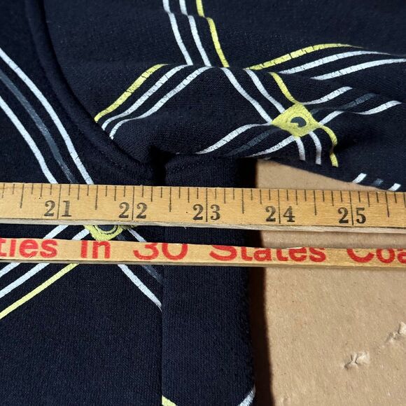 VTG Nomis Simon Outdoor Snowboard Hoodie Mens L Full Zip Jacket Y2K Black Yellow - Picture 12 of 12